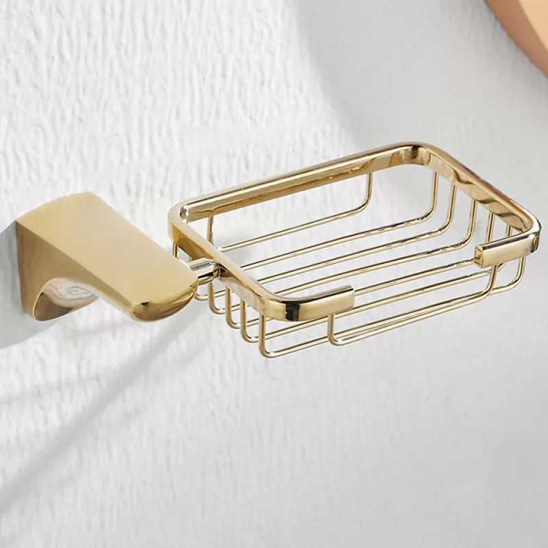 Traditional Bathroom Hardware Gold Bath Shelf Bathroom Accessory Kit Soap Dish Clearhalo 'Bathroom Hardware Sets' 'Bathroom Hardware' 'Bathroom Remodel & Bathroom Fixtures' 'bathroom_hardware_sets' 'Home Improvement' 'home_improvement' 'home_improvement_bathroom_hardware_sets' 6676002