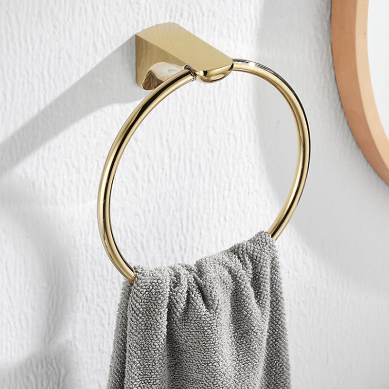 Traditional Bathroom Hardware Gold Bath Shelf Bathroom Accessory Kit Clearhalo 'Bathroom Hardware Sets' 'Bathroom Hardware' 'Bathroom Remodel & Bathroom Fixtures' 'bathroom_hardware_sets' 'Home Improvement' 'home_improvement' 'home_improvement_bathroom_hardware_sets' 6676003