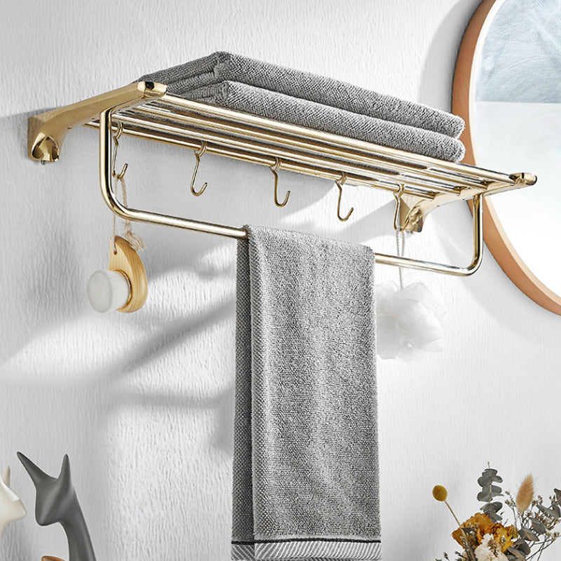 Traditional Bathroom Hardware Gold Bath Shelf Bathroom Accessory Kit Clearhalo 'Bathroom Hardware Sets' 'Bathroom Hardware' 'Bathroom Remodel & Bathroom Fixtures' 'bathroom_hardware_sets' 'Home Improvement' 'home_improvement' 'home_improvement_bathroom_hardware_sets' 6676005