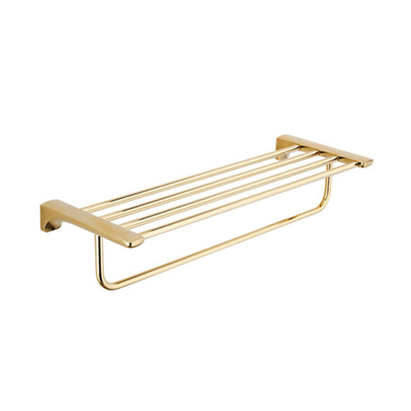 Traditional Bathroom Hardware Gold Bath Shelf Bathroom Accessory Kit Clearhalo 'Bathroom Hardware Sets' 'Bathroom Hardware' 'Bathroom Remodel & Bathroom Fixtures' 'bathroom_hardware_sets' 'Home Improvement' 'home_improvement' 'home_improvement_bathroom_hardware_sets' 6676006