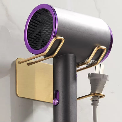 Traditional Bathroom Hardware Gold Bath Shelf Bathroom Accessory Kit Hair Dryer Holder Clearhalo 'Bathroom Hardware Sets' 'Bathroom Hardware' 'Bathroom Remodel & Bathroom Fixtures' 'bathroom_hardware_sets' 'Home Improvement' 'home_improvement' 'home_improvement_bathroom_hardware_sets' 6676025