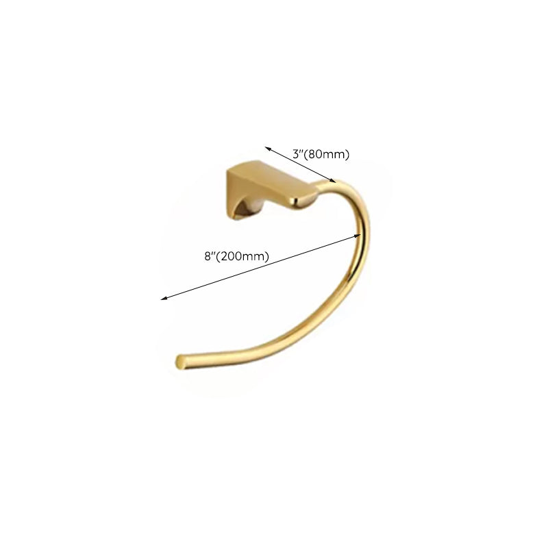 Traditional Bathroom Hardware Gold Bath Shelf Bathroom Accessory Kit Clearhalo 'Bathroom Hardware Sets' 'Bathroom Hardware' 'Bathroom Remodel & Bathroom Fixtures' 'bathroom_hardware_sets' 'Home Improvement' 'home_improvement' 'home_improvement_bathroom_hardware_sets' 6676044