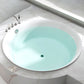 Drop-in Acrylic Round Bathtub Modern Air/ Whirlpool Bathtub in White Faucet Included Tub with Silver 5-Piece Set Clearhalo 'Bathroom Remodel & Bathroom Fixtures' 'Bathtubs' 'Home Improvement' 'home_improvement' 'home_improvement_bathtubs' 'Showers & Bathtubs' 6676445