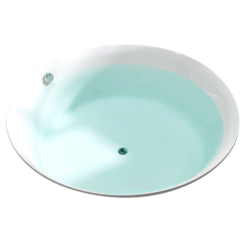 Drop-in Acrylic Round Bathtub Modern Air/ Whirlpool Bathtub in White Clearhalo 'Bathroom Remodel & Bathroom Fixtures' 'Bathtubs' 'Home Improvement' 'home_improvement' 'home_improvement_bathtubs' 'Showers & Bathtubs' 6676451
