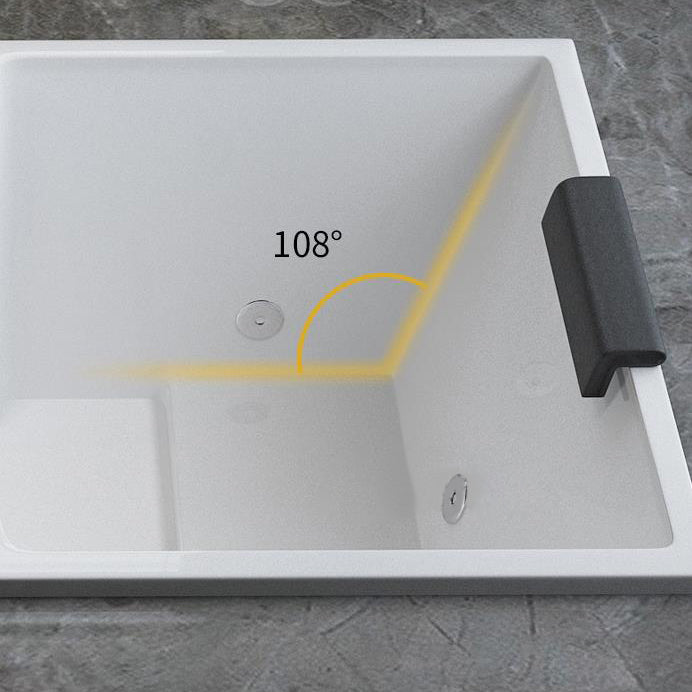Modern Rectangle Acrylic Embedded Bathtub with Drain Bath Tub and Massage Device Clearhalo 'Bathroom Remodel & Bathroom Fixtures' 'Bathtubs' 'Home Improvement' 'home_improvement' 'home_improvement_bathtubs' 'Showers & Bathtubs' 6676492