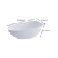 Modern White Ellipse Bathtub Freestanding Soaking Bathtub with Drain Bath Tub Clearhalo 'Bathroom Remodel & Bathroom Fixtures' 'Bathtubs' 'Home Improvement' 'home_improvement' 'home_improvement_bathtubs' 'Showers & Bathtubs' 6676570