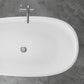 Modern Ellipse White Bathtub Stone Freestanding Soaking Bathtub with Drain Bath Tub Clearhalo 'Bathroom Remodel & Bathroom Fixtures' 'Bathtubs' 'Home Improvement' 'home_improvement' 'home_improvement_bathtubs' 'Showers & Bathtubs' 6676605