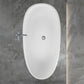 Modern Ellipse White Bathtub Stone Freestanding Soaking Bathtub with Drain Bath Tub Clearhalo 'Bathroom Remodel & Bathroom Fixtures' 'Bathtubs' 'Home Improvement' 'home_improvement' 'home_improvement_bathtubs' 'Showers & Bathtubs' 6676609
