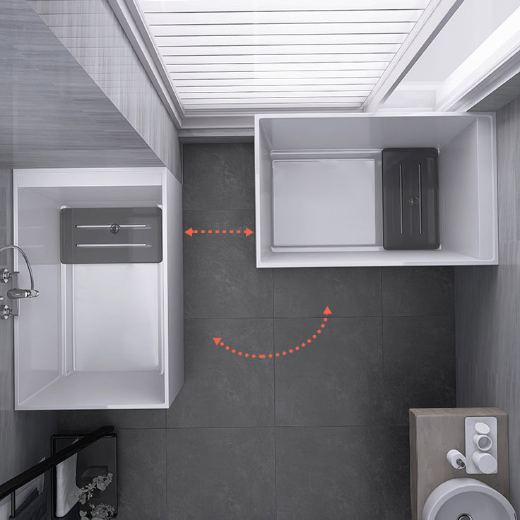 Modern Rectangle White Bathtub Acrylic Freestanding Soaking Bathtub with Drain Bath Tub Clearhalo 'Bathroom Remodel & Bathroom Fixtures' 'Bathtubs' 'Home Improvement' 'home_improvement' 'home_improvement_bathtubs' 'Showers & Bathtubs' 6676619