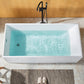 Modern Rectangle Acrylic Bathtub Freestand Soaking Bathtub with Drain Bath Tub White 63"L x 28"W x 23"H Clearhalo 'Bathroom Remodel & Bathroom Fixtures' 'Bathtubs' 'Home Improvement' 'home_improvement' 'home_improvement_bathtubs' 'Showers & Bathtubs' 6676682