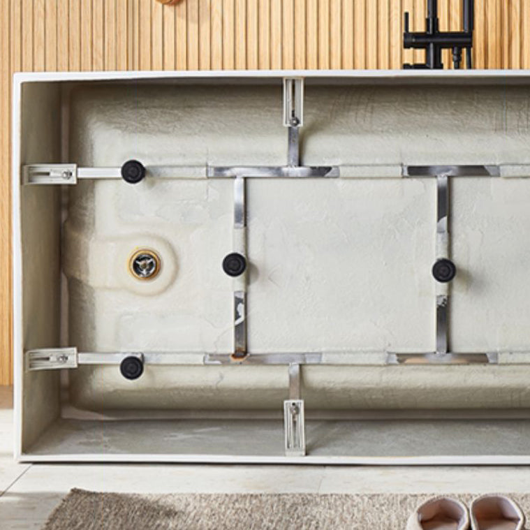 Modern Rectangle Acrylic Bathtub Freestand Soaking Bathtub with Drain Bath Tub Clearhalo 'Bathroom Remodel & Bathroom Fixtures' 'Bathtubs' 'Home Improvement' 'home_improvement' 'home_improvement_bathtubs' 'Showers & Bathtubs' 6676692