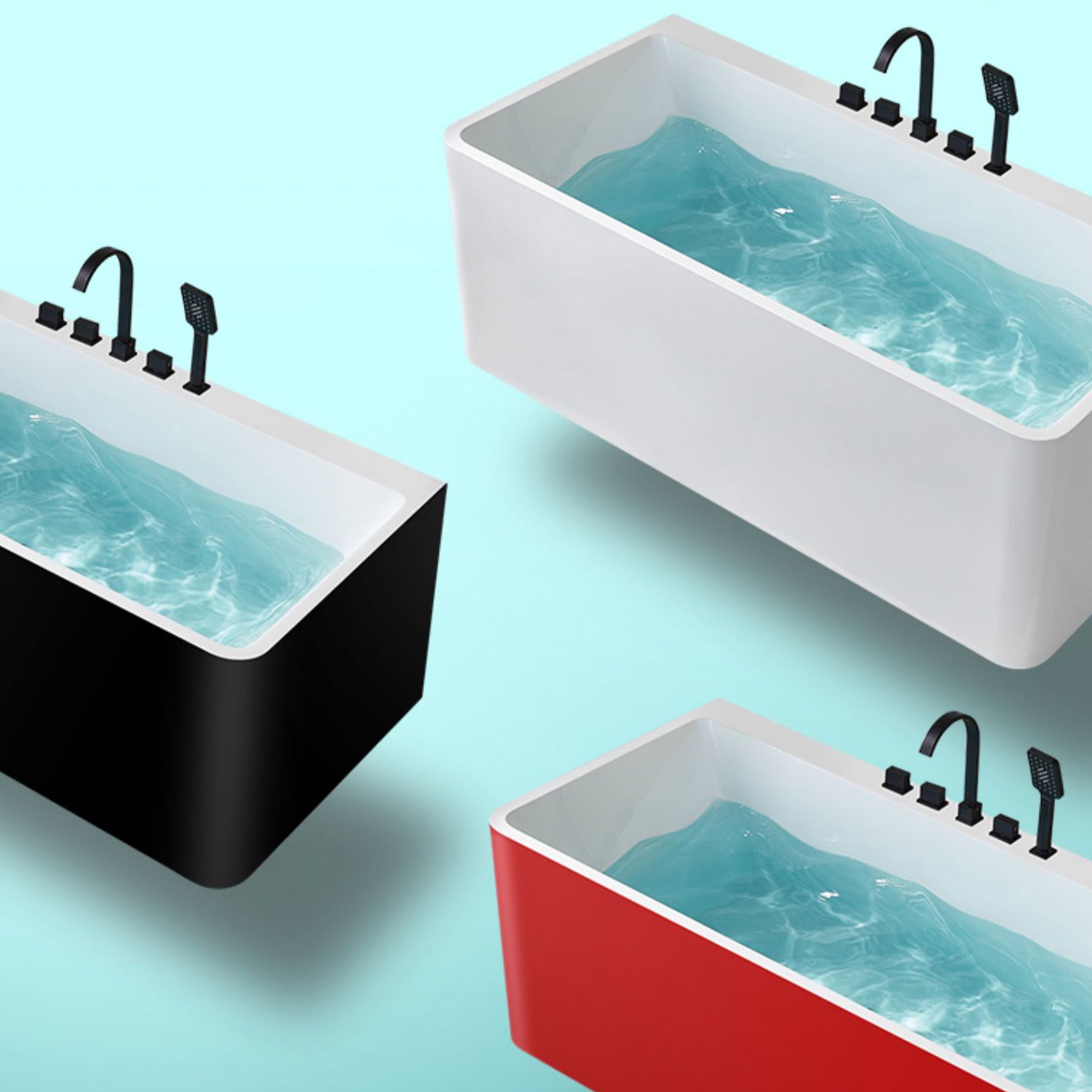 Modern Acrylic Rectangle Bathtub White Back to Wall with Drain Bath Tub Clearhalo 'Bathroom Remodel & Bathroom Fixtures' 'Bathtubs' 'Home Improvement' 'home_improvement' 'home_improvement_bathtubs' 'Showers & Bathtubs' 6676714