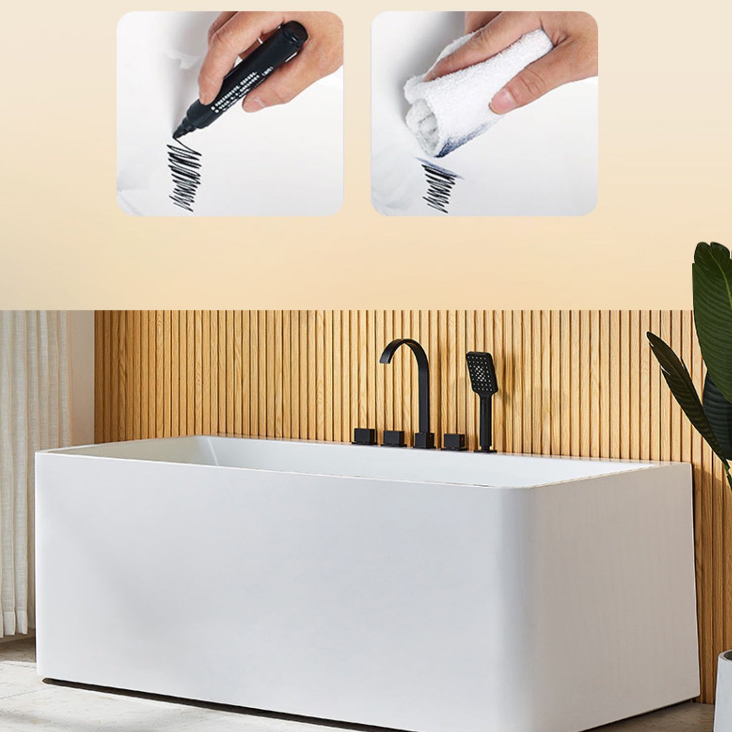 Modern Acrylic Rectangle Bathtub White Back to Wall with Drain Bath Tub Clearhalo 'Bathroom Remodel & Bathroom Fixtures' 'Bathtubs' 'Home Improvement' 'home_improvement' 'home_improvement_bathtubs' 'Showers & Bathtubs' 6676715
