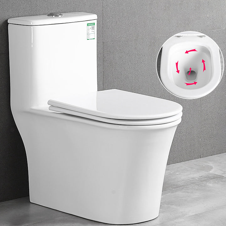 Traditional All-In-One Toilet Bowl Floor Mount Urine Toilet for Washroom 14.2"L x 26.8"W x 28.7"H White Clearhalo 'Bathroom Remodel & Bathroom Fixtures' 'Home Improvement' 'home_improvement' 'home_improvement_toilets' 'Toilets & Bidets' 'Toilets' 6676772