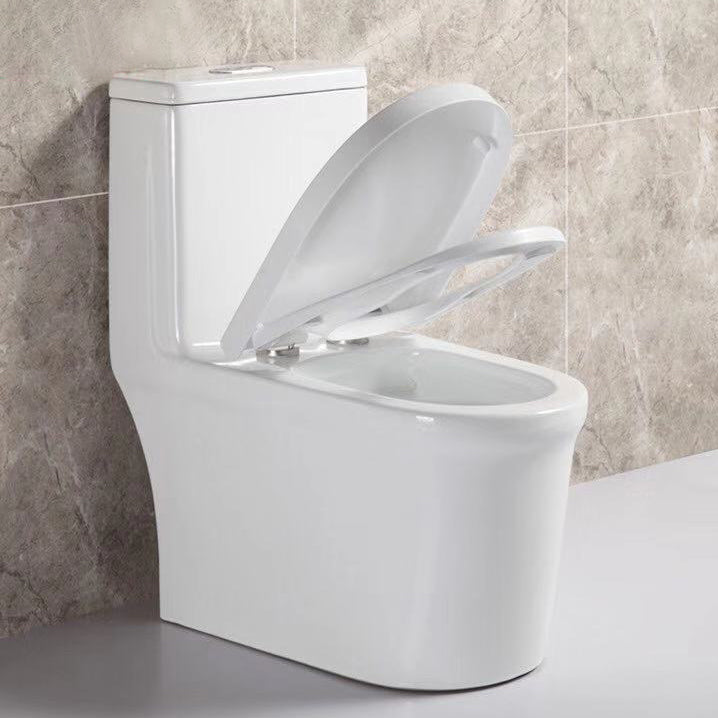Modern All-In-One Toilet Bowl Floor Mount White Urine Toilet for Washroom 14.8"L x 26.8"W x 30.3"H 14" Clearhalo 'Bathroom Remodel & Bathroom Fixtures' 'Home Improvement' 'home_improvement' 'home_improvement_toilets' 'Toilets & Bidets' 'Toilets' 6676806