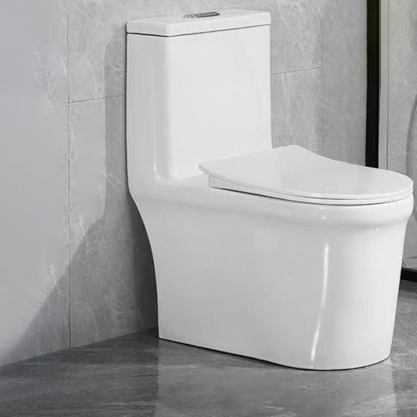 Modern 1-Piece Toilet Bowl Floor Mount White Urine Toilet for Washroom 15.2"L x 28"W x 30.3"H White Clearhalo 'Bathroom Remodel & Bathroom Fixtures' 'Home Improvement' 'home_improvement' 'home_improvement_toilets' 'Toilets & Bidets' 'Toilets' 6676835