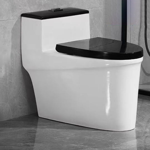 Modern 1-Piece Toilet Bowl Floor Mount White Urine Toilet for Washroom 17"L x 28"W x 25"H Black Clearhalo 'Bathroom Remodel & Bathroom Fixtures' 'Home Improvement' 'home_improvement' 'home_improvement_toilets' 'Toilets & Bidets' 'Toilets' 6676850
