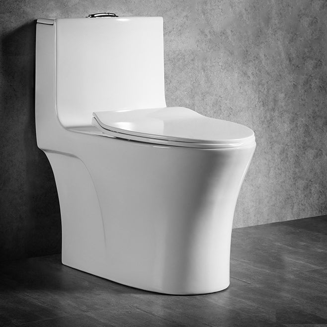 Modern 1-Piece Toilet Bowl White Urine Toilet with Slow Close Seat for Bathroom 15"L x 28"W x 28"H Clearhalo 'Bathroom Remodel & Bathroom Fixtures' 'Home Improvement' 'home_improvement' 'home_improvement_toilets' 'Toilets & Bidets' 'Toilets' 6676867