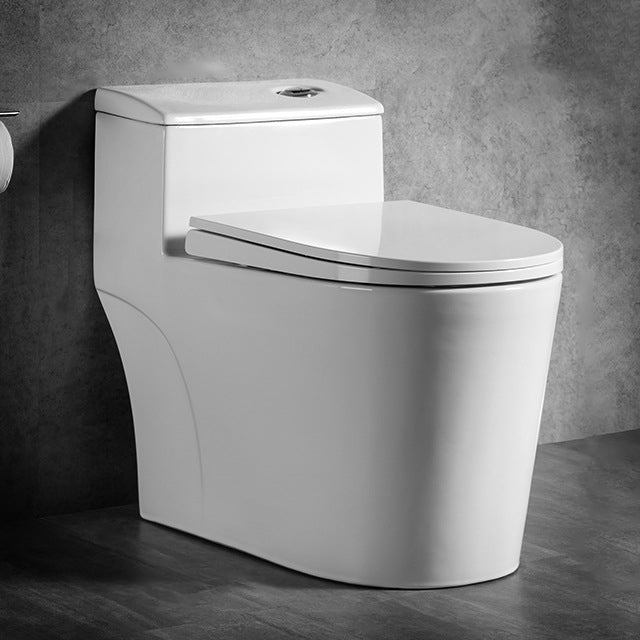 Modern 1-Piece Toilet Bowl White Urine Toilet with Slow Close Seat for Bathroom 15"L x 29"W x 25"H 16" Clearhalo 'Bathroom Remodel & Bathroom Fixtures' 'Home Improvement' 'home_improvement' 'home_improvement_toilets' 'Toilets & Bidets' 'Toilets' 6676873