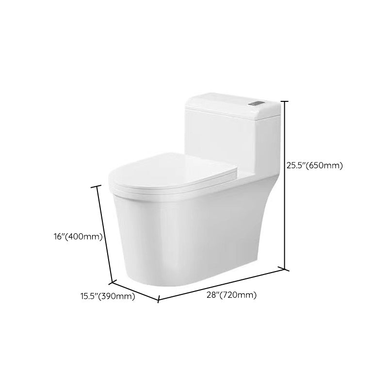 Modern 1-Piece Toilet Floor Mounted White Urine Toilet with Slow Close Seat for Bathroom Clearhalo 'Bathroom Remodel & Bathroom Fixtures' 'Home Improvement' 'home_improvement' 'home_improvement_toilets' 'Toilets & Bidets' 'Toilets' 6676912