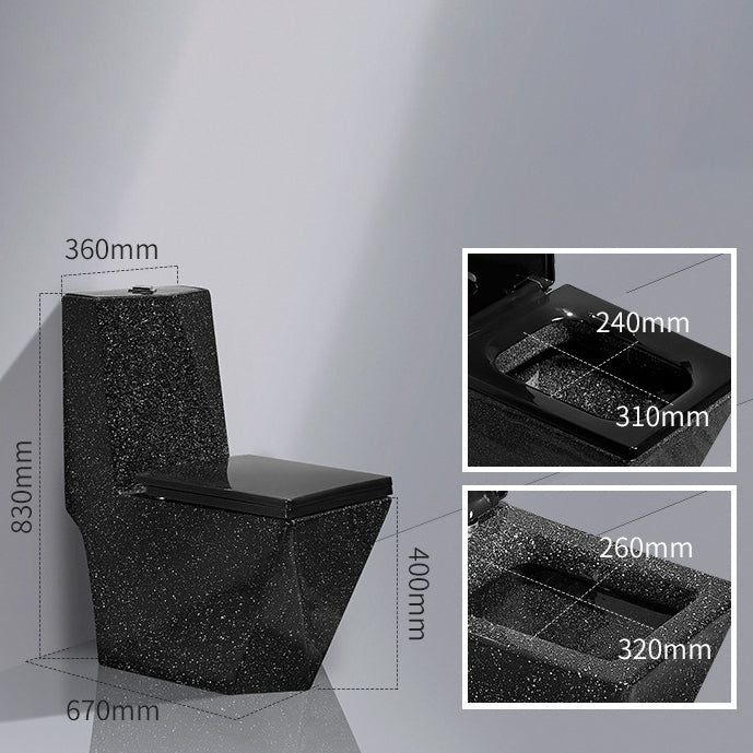 Traditional All-In-One Toilet Bowl Floor Mounted Black Urine Toilet for Bathroom Clearhalo 'Bathroom Remodel & Bathroom Fixtures' 'Home Improvement' 'home_improvement' 'home_improvement_toilets' 'Toilets & Bidets' 'Toilets' 6676930