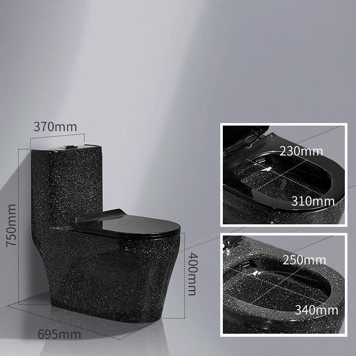 Traditional All-In-One Toilet Bowl Floor Mounted Black Urine Toilet for Bathroom Clearhalo 'Bathroom Remodel & Bathroom Fixtures' 'Home Improvement' 'home_improvement' 'home_improvement_toilets' 'Toilets & Bidets' 'Toilets' 6676931