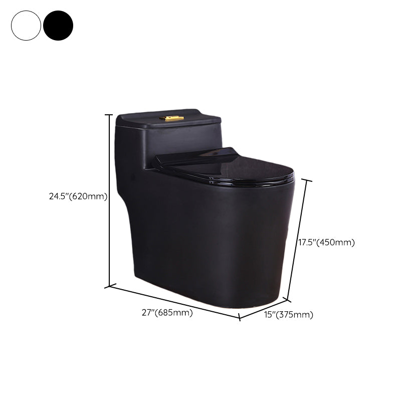 Traditional All-In-One Toilet Bowl Floor Mounted Urine Toilet with Seat for Bathroom Clearhalo 'Bathroom Remodel & Bathroom Fixtures' 'Home Improvement' 'home_improvement' 'home_improvement_toilets' 'Toilets & Bidets' 'Toilets' 6676963