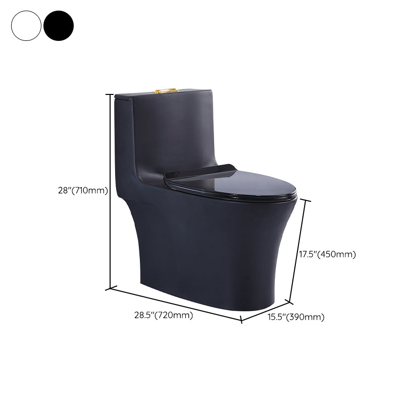 Traditional All-In-One Toilet Bowl Floor Mounted Urine Toilet with Seat for Bathroom Clearhalo 'Bathroom Remodel & Bathroom Fixtures' 'Home Improvement' 'home_improvement' 'home_improvement_toilets' 'Toilets & Bidets' 'Toilets' 6676964