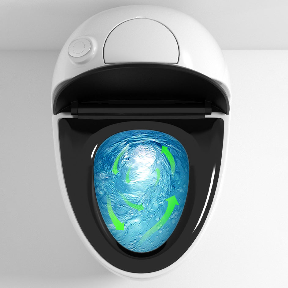 Floor Mount Flush Toilet Concealed Tank Modern One-Piece Toilet with Slow Close Seat Clearhalo 'Bathroom Remodel & Bathroom Fixtures' 'Home Improvement' 'home_improvement' 'home_improvement_toilets' 'Toilets & Bidets' 'Toilets' 6677002