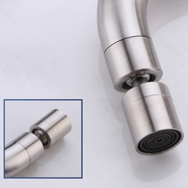 Contemporary Wall Mounted Bathroom Faucet Cross Handles Stainless Steel Faucet Clearhalo 'Bathroom Remodel & Bathroom Fixtures' 'Bathroom Sink Faucets' 'Bathroom Sinks & Faucet Components' 'bathroom_sink_faucets' 'Home Improvement' 'home_improvement' 'home_improvement_bathroom_sink_faucets' 6680772