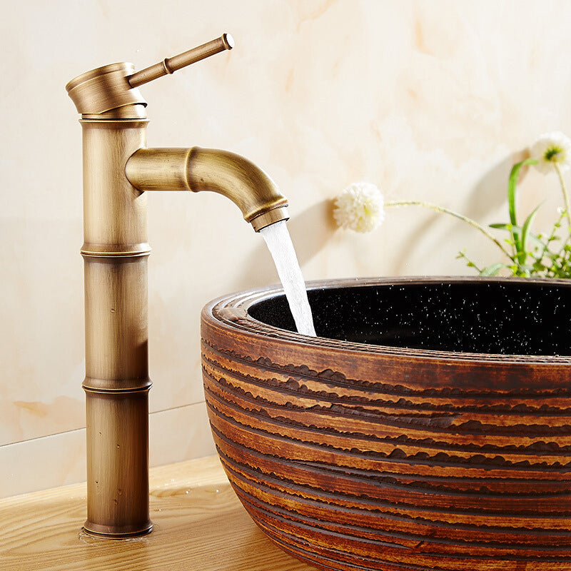 Farmhouse Vessel Faucet Brass Lever Handles Waterfall Spout Lavatory Faucet Clearhalo 'Bathroom Remodel & Bathroom Fixtures' 'Bathroom Sink Faucets' 'Bathroom Sinks & Faucet Components' 'bathroom_sink_faucets' 'Home Improvement' 'home_improvement' 'home_improvement_bathroom_sink_faucets' 6680815