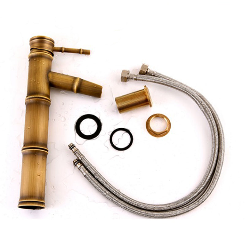 Farmhouse Vessel Faucet Brass Lever Handles Waterfall Spout Lavatory Faucet Clearhalo 'Bathroom Remodel & Bathroom Fixtures' 'Bathroom Sink Faucets' 'Bathroom Sinks & Faucet Components' 'bathroom_sink_faucets' 'Home Improvement' 'home_improvement' 'home_improvement_bathroom_sink_faucets' 6680829