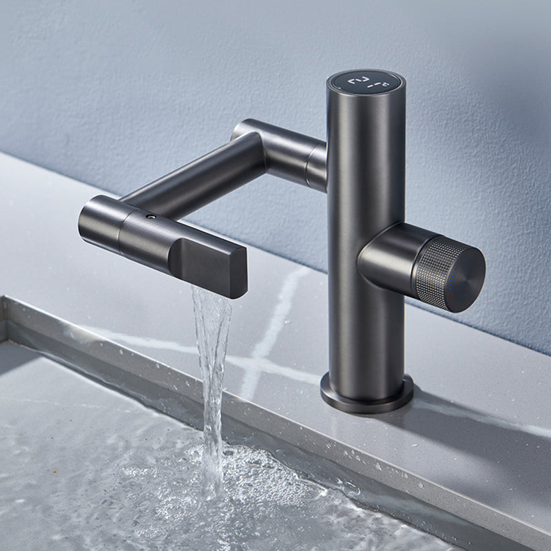 Modern Vessel Sink Faucet Solid Color Copper Centerset Lavatory Faucet for Bathroom Clearhalo 'Bathroom Remodel & Bathroom Fixtures' 'Bathroom Sink Faucets' 'Bathroom Sinks & Faucet Components' 'bathroom_sink_faucets' 'Home Improvement' 'home_improvement' 'home_improvement_bathroom_sink_faucets' 6680853