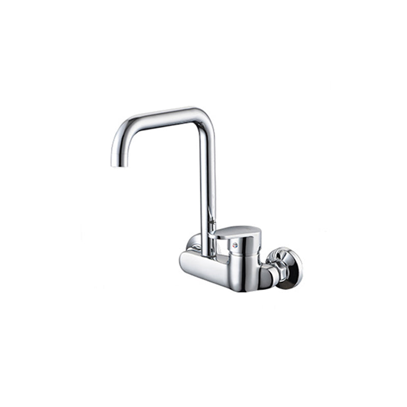Modern Bridge Kitchen Faucet Brass Lever Handles Swivel Spout Wall Mounted Bar Faucet High Style 7 Shape Clearhalo 'Home Improvement' 'home_improvement' 'home_improvement_kitchen_faucets' 'Kitchen Faucets' 'Kitchen Remodel & Kitchen Fixtures' 'Kitchen Sinks & Faucet Components' 'kitchen_faucets' 6680921