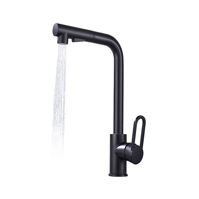 Contemporary Kitchen Faucet Copper 1-Handle High Arc Kitchen Faucet Clearhalo 'Home Improvement' 'home_improvement' 'home_improvement_kitchen_faucets' 'Kitchen Faucets' 'Kitchen Remodel & Kitchen Fixtures' 'Kitchen Sinks & Faucet Components' 'kitchen_faucets' 6680956