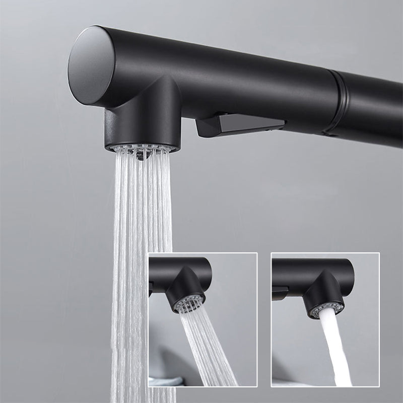 Contemporary Kitchen Faucet Copper 1-Handle High Arc Kitchen Faucet Clearhalo 'Home Improvement' 'home_improvement' 'home_improvement_kitchen_faucets' 'Kitchen Faucets' 'Kitchen Remodel & Kitchen Fixtures' 'Kitchen Sinks & Faucet Components' 'kitchen_faucets' 6680958