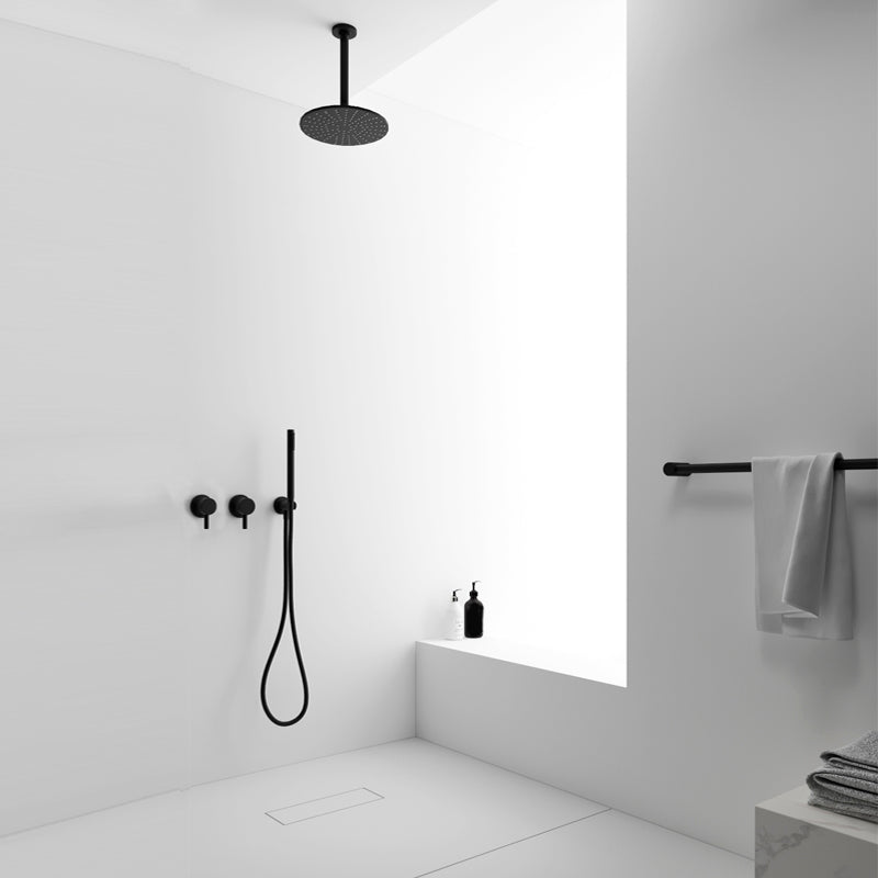 Modern Shower Trim Brass Round Handheld Shower Head Shower System Ceiling Top Spray Clearhalo 'Bathroom Remodel & Bathroom Fixtures' 'Home Improvement' 'home_improvement' 'home_improvement_shower_faucets' 'Shower Faucets & Systems' 'shower_faucets' 'Showers & Bathtubs Plumbing' 'Showers & Bathtubs' 6681000