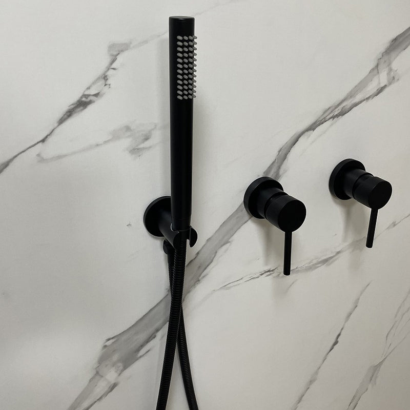 Modern Shower Trim Brass Round Handheld Shower Head Shower System Clearhalo 'Bathroom Remodel & Bathroom Fixtures' 'Home Improvement' 'home_improvement' 'home_improvement_shower_faucets' 'Shower Faucets & Systems' 'shower_faucets' 'Showers & Bathtubs Plumbing' 'Showers & Bathtubs' 6681002