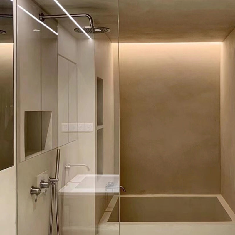 Modern Shower Set Brass Adjustable Water Flow Ceiling Mounted Shower Head Combo Clearhalo 'Bathroom Remodel & Bathroom Fixtures' 'Home Improvement' 'home_improvement' 'home_improvement_shower_faucets' 'Shower Faucets & Systems' 'shower_faucets' 'Showers & Bathtubs Plumbing' 'Showers & Bathtubs' 6681018