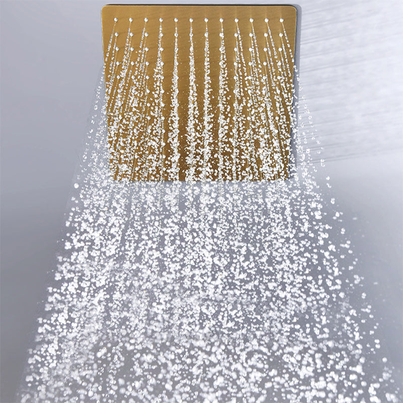 Modern Shower System Brass Temperature Control Fixed Shower Head Shower Combo Clearhalo 'Bathroom Remodel & Bathroom Fixtures' 'Home Improvement' 'home_improvement' 'home_improvement_shower_faucets' 'Shower Faucets & Systems' 'shower_faucets' 'Showers & Bathtubs Plumbing' 'Showers & Bathtubs' 6681074