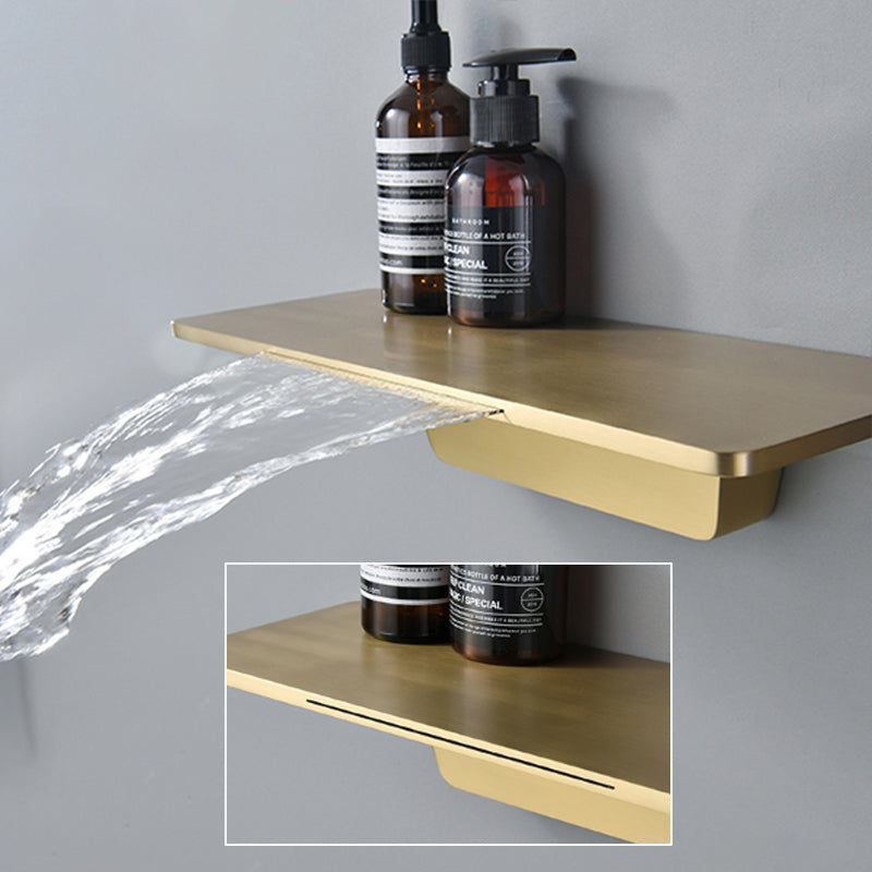 Modern Shower System Brass Temperature Control Fixed Shower Head Shower Combo Clearhalo 'Bathroom Remodel & Bathroom Fixtures' 'Home Improvement' 'home_improvement' 'home_improvement_shower_faucets' 'Shower Faucets & Systems' 'shower_faucets' 'Showers & Bathtubs Plumbing' 'Showers & Bathtubs' 6681078