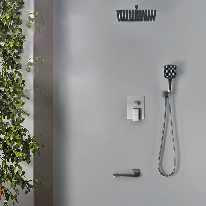 Modern Shower Combo Brass Adjustable Shower Head Temperature Control Shower System Clearhalo 'Bathroom Remodel & Bathroom Fixtures' 'Home Improvement' 'home_improvement' 'home_improvement_shower_faucets' 'Shower Faucets & Systems' 'shower_faucets' 'Showers & Bathtubs Plumbing' 'Showers & Bathtubs' 6681089