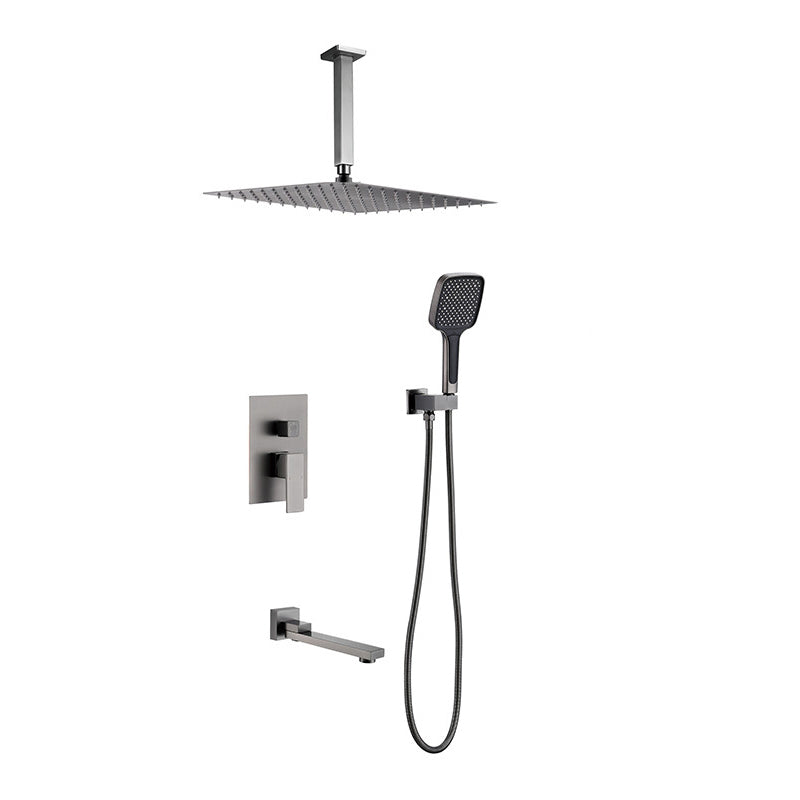 Modern Shower Combo Brass Adjustable Shower Head Temperature Control Shower System 12" Ceiling Top Spray 3 Clearhalo 'Bathroom Remodel & Bathroom Fixtures' 'Home Improvement' 'home_improvement' 'home_improvement_shower_faucets' 'Shower Faucets & Systems' 'shower_faucets' 'Showers & Bathtubs Plumbing' 'Showers & Bathtubs' 6681092