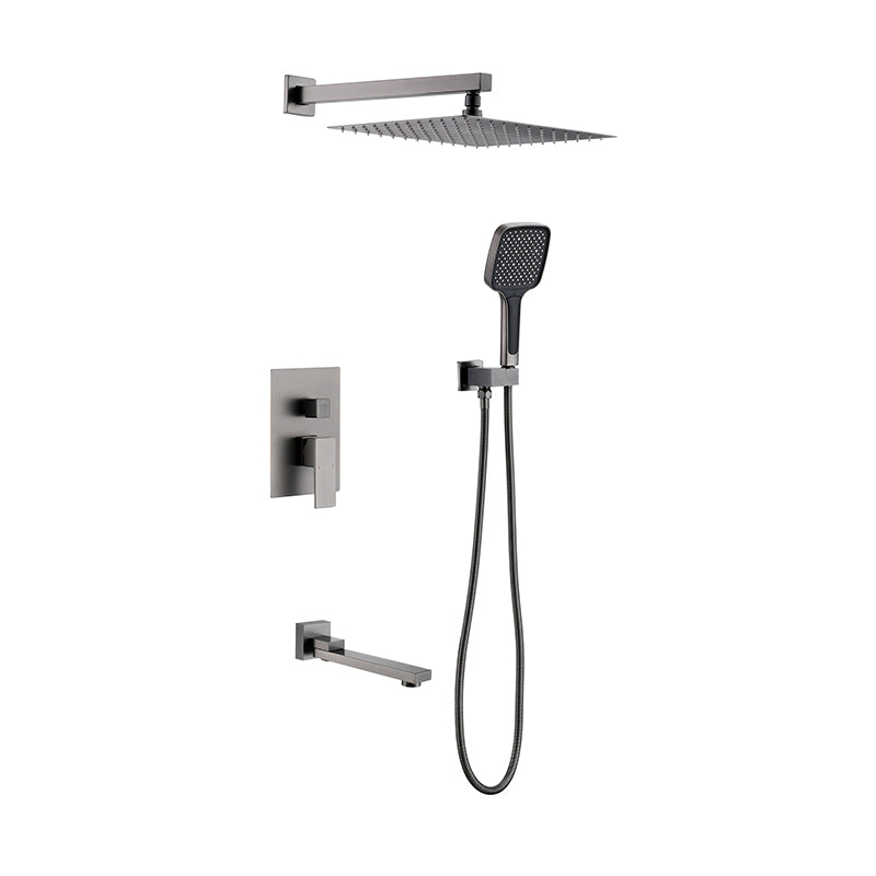 Modern Shower Combo Brass Adjustable Shower Head Temperature Control Shower System Clearhalo 'Bathroom Remodel & Bathroom Fixtures' 'Home Improvement' 'home_improvement' 'home_improvement_shower_faucets' 'Shower Faucets & Systems' 'shower_faucets' 'Showers & Bathtubs Plumbing' 'Showers & Bathtubs' 6681094