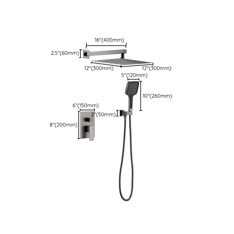 Modern Shower Combo Brass Adjustable Shower Head Temperature Control Shower System Clearhalo 'Bathroom Remodel & Bathroom Fixtures' 'Home Improvement' 'home_improvement' 'home_improvement_shower_faucets' 'Shower Faucets & Systems' 'shower_faucets' 'Showers & Bathtubs Plumbing' 'Showers & Bathtubs' 6681110
