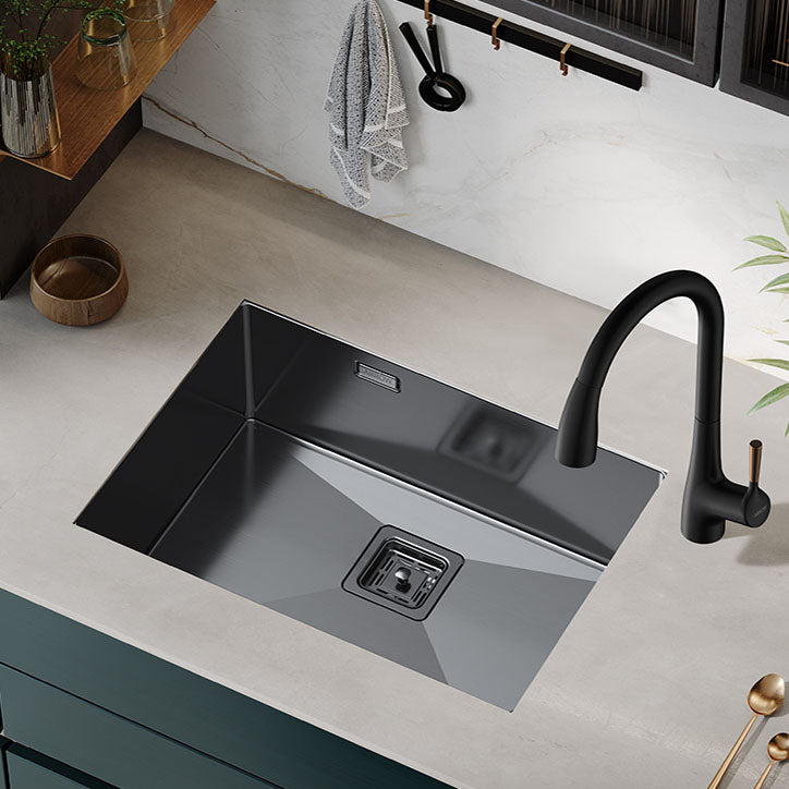 Modern Style Kitchen Sink Noise-cancelling Design Stainless Steel Kitchen Sink Clearhalo 'Home Improvement' 'home_improvement' 'home_improvement_kitchen_sinks' 'Kitchen Remodel & Kitchen Fixtures' 'Kitchen Sinks & Faucet Components' 'Kitchen Sinks' 'kitchen_sinks' 6681219