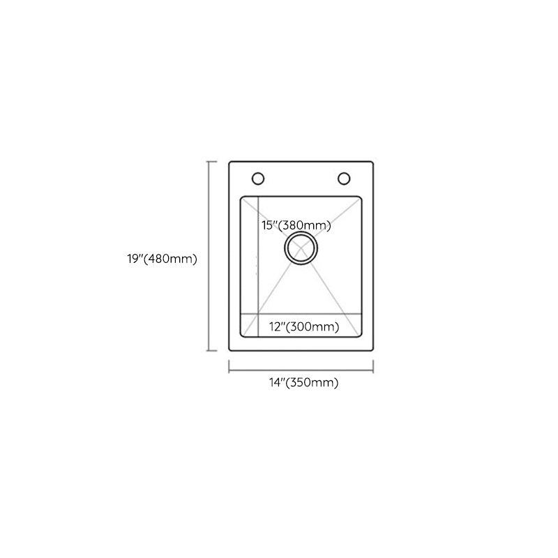 Modern Style Kitchen Sink Stainless Steel Rectangle Drop-In Kitchen Sink Clearhalo 'Home Improvement' 'home_improvement' 'home_improvement_kitchen_sinks' 'Kitchen Remodel & Kitchen Fixtures' 'Kitchen Sinks & Faucet Components' 'Kitchen Sinks' 'kitchen_sinks' 6681310