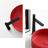 Modern Vessel Bathroom Sink Round Porcelain with Overflow And Drain Assembly Vessel Sink Clearhalo 'Bathroom Remodel & Bathroom Fixtures' 'Bathroom Sinks & Faucet Components' 'Bathroom Sinks' 'bathroom_sink' 'Home Improvement' 'home_improvement' 'home_improvement_bathroom_sink' 6681374