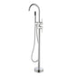 Freestanding Bathtub Faucet Floor Mounted One Lever Handle with Hose Clearhalo 'Bathroom Remodel & Bathroom Fixtures' 'Bathtub Faucets' 'bathtub_faucets' 'Home Improvement' 'home_improvement' 'home_improvement_bathtub_faucets' 6681471