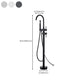 Freestanding Bathtub Faucet Floor Mounted One Lever Handle with Hose Clearhalo 'Bathroom Remodel & Bathroom Fixtures' 'Bathtub Faucets' 'bathtub_faucets' 'Home Improvement' 'home_improvement' 'home_improvement_bathtub_faucets' 6681482